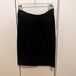 Black Velvet Helmut Lang Pencil Skirt